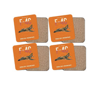Thumbnail for F-4C Phantom II design on orange 4 pieces set coaster