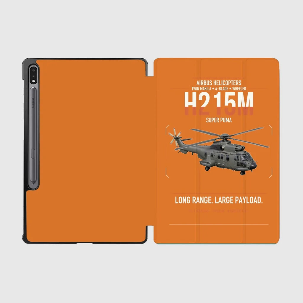 Airbus H215M design on orange samsung tablet tablet case