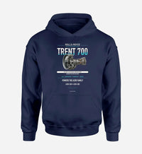 Thumbnail for TRENT 700 design on navy blue hoodie single side