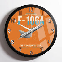 Thumbnail for F-106A Delta Dart design on orange framed wall clock