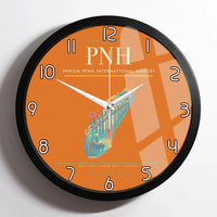 Thumbnail for Phnom Penh International Airport (PNH) design on orange framed wall clock
