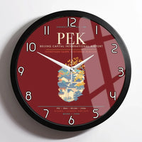 Thumbnail for Beijing Capital International Airport PEK Wall-Clock Framed - Dark Red