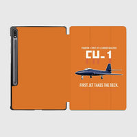 Thumbnail for FH-1 Phantom First Jet Takes the Deck design on orange samsung tablet tablet case