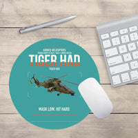 Thumbnail for Airbus Helicopters Tiger HAD design on turquoise round mouse pad