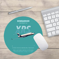 Thumbnail for Bombardier Global Express XRS design on turquoise round mouse pad