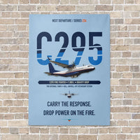 Thumbnail for Airbus C295 Firefighter vertical canvas print - no frame - light blue background