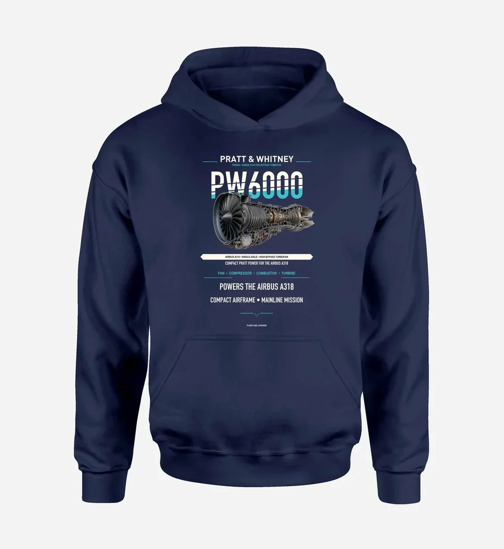 PW6000 design on navy blue hoodie single side