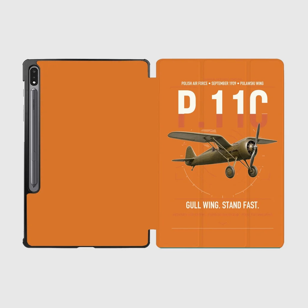 PZL P.11c design on orange samsung tablet tablet case