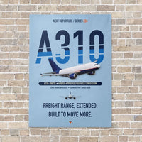 Thumbnail for Airbus A310-300P2F vertical canvas print - no frame - light blue background