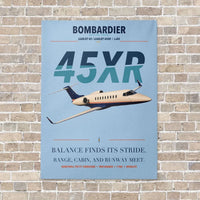 Thumbnail for Bombardier Learjet 45XR vertical canvas print - no frame - light blue background