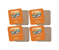 Thumbnail for Cessna T210N Centurion design on orange 4 pieces set coaster