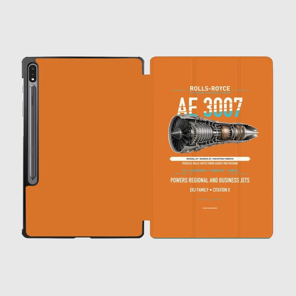 AE 3007 design on orange samsung tablet tablet case