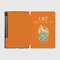 Thumbnail for Lorient South Brittany Airport (LRT) design on orange samsung tablet tablet case