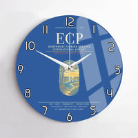 Thumbnail for Northwest Florida Beaches International Airport ECP Wall-Clock No-Frame - Blue