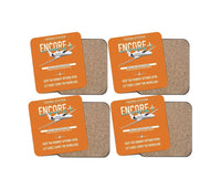 Thumbnail for Cessna Citation Encore+ design on orange 4 pieces set coaster