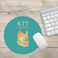 Thumbnail for Kittilä Airport (KTT) design on turquoise round mouse pad