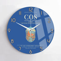 Thumbnail for Colorado Springs Airport COS Wall-Clock No-Frame - Blue