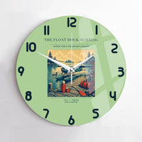 Thumbnail for VINTAGE G4195 - The Float Dock Morning - Designed Wall Clocks design on lightgreen no-frame