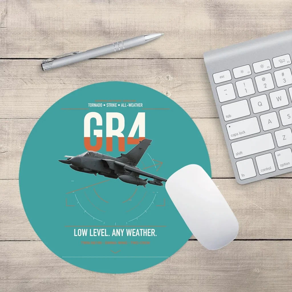 Panavia Tornado GR4 design on turquoise round mouse pad