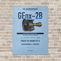 Thumbnail for GEnx-2B vertical canvas print - no frame - light blue background