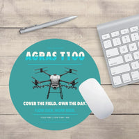 Thumbnail for DJI Agras T100 design on turquoise round mouse pad