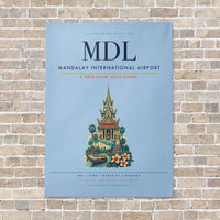 Thumbnail for Mandalay International Airport MDL vertical canvas print - no frame - light blue background