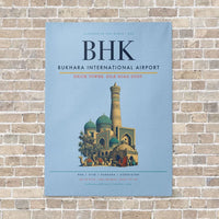 Thumbnail for Bukhara International Airport BHK - Canvas No Frame - Light Blue