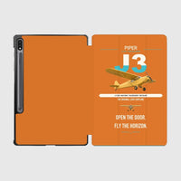 Thumbnail for Piper J-3 Cub design on orange samsung tablet tablet case