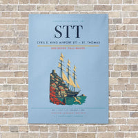 Thumbnail for Cyril E. King Airport STT — St. Thomas vertical canvas print - no frame - light blue background