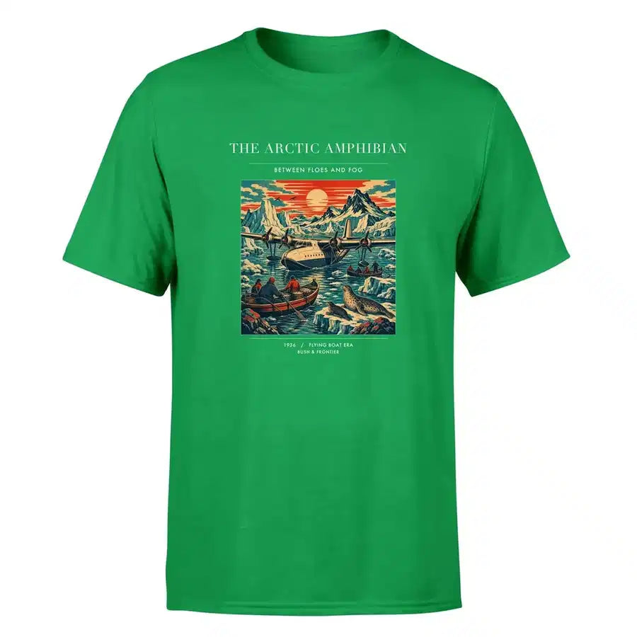 VINTAGE G4076 - The Arctic Amphibian - Premium T-Shirt design on green premium t shirt