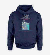 Thumbnail for Klamath Falls Airport (LMT) design on navy blue hoodie single-side print