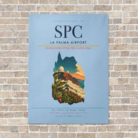 Thumbnail for La Palma Airport SPC vertical canvas print - no frame - light blue background