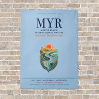 Thumbnail for Myrtle Beach International Airport MYR vertical canvas print - no frame - light blue background