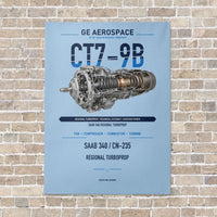 Thumbnail for CT7-9B vertical canvas print - no frame - light blue background