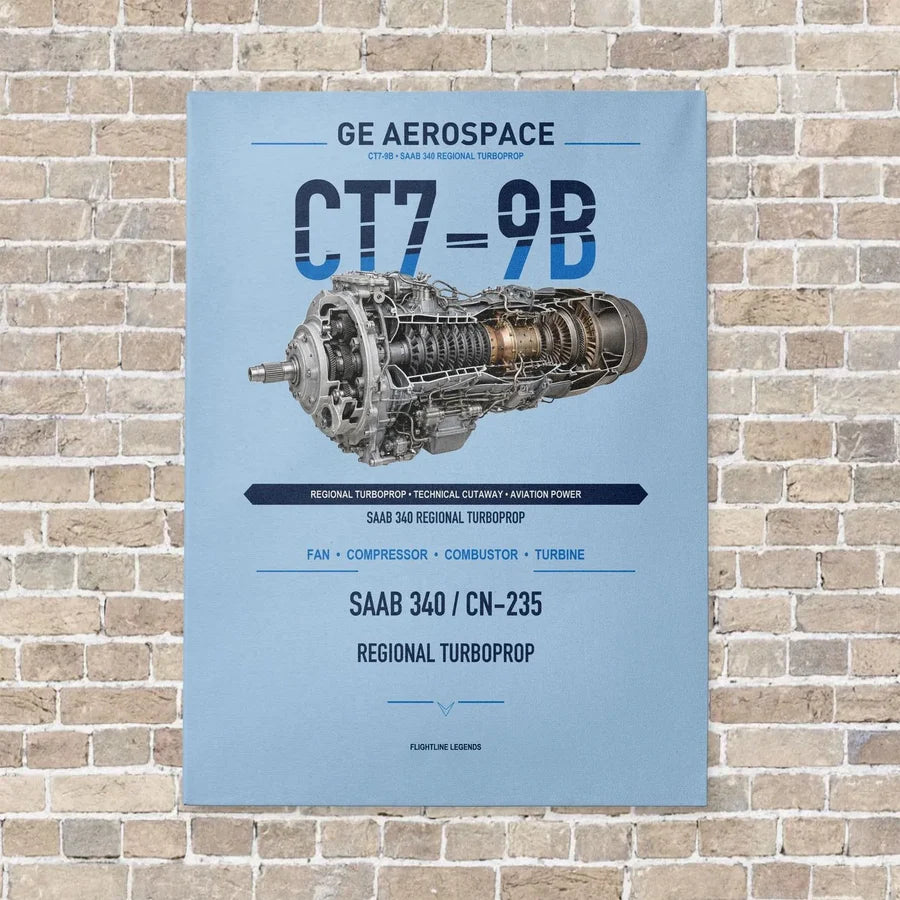 CT7-9B vertical canvas print - no frame - light blue background