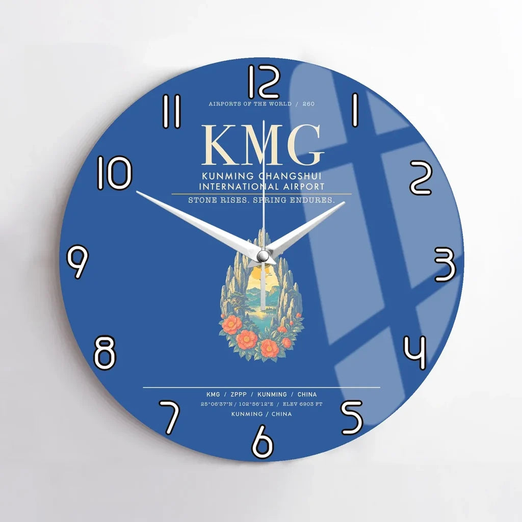 Kunming Changshui International Airport KMG Wall-Clock No-Frame - Blue