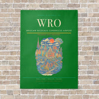 Thumbnail for Wrocaw Nicolaus Copernicus Airport WRO - Canvas No Frame - Green
