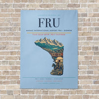 Thumbnail for Manas International Airport FRU — Bishkek vertical canvas print - no frame - light blue background