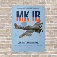 Thumbnail for Hawker Typhoon Mk IB vertical canvas print - no frame - light blue background