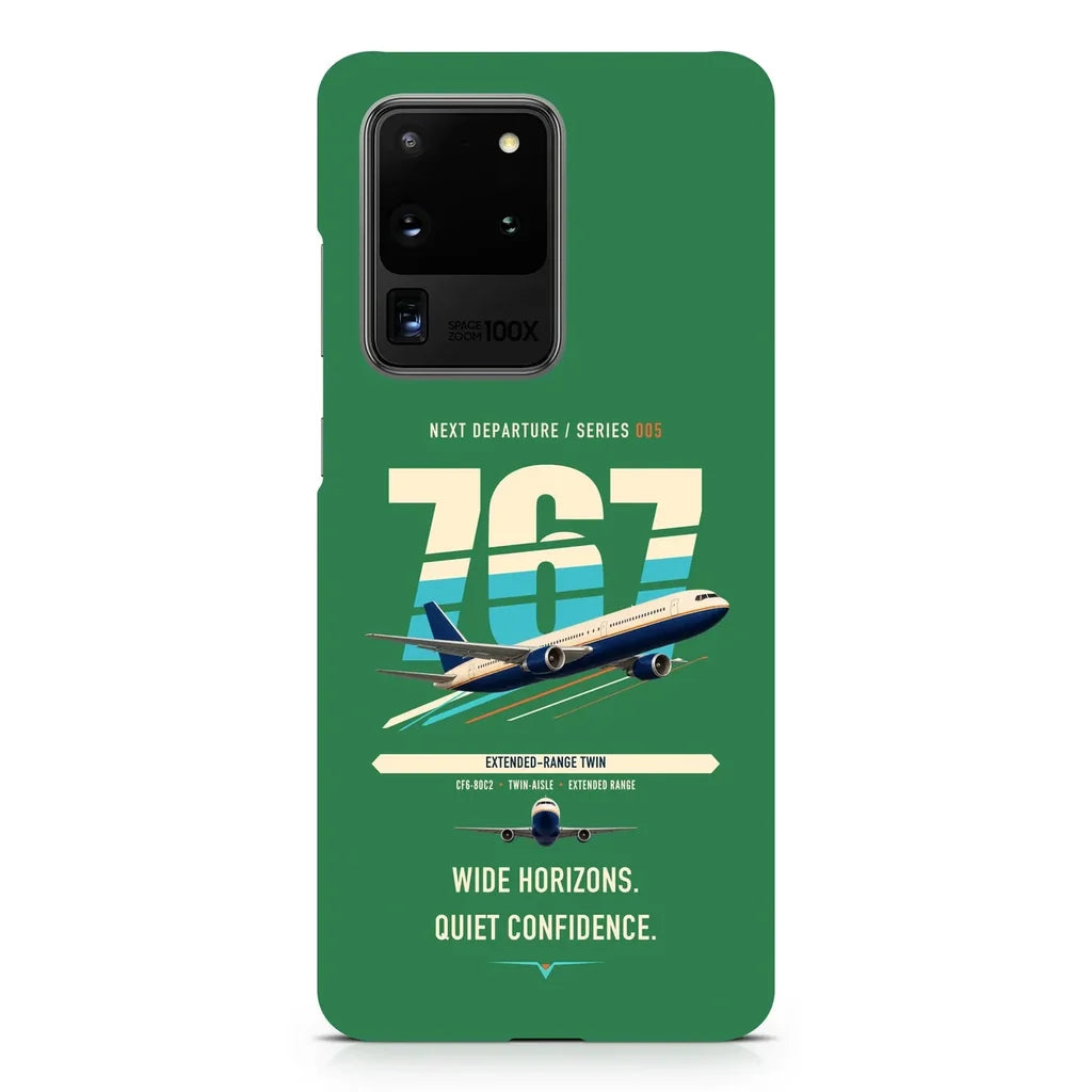 Boeing 767-300ER design on samsung case - green