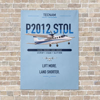 Thumbnail for Tecnam P2012 STOL vertical canvas print - no frame - light blue background