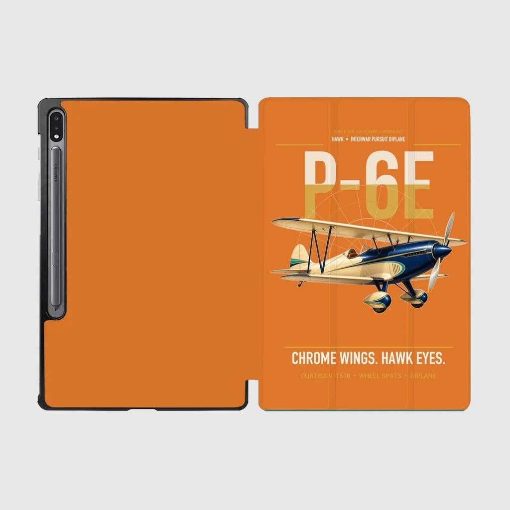 Curtiss P-6E Hawk design on orange samsung tablet tablet case