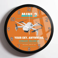Thumbnail for DJI Mini 2 design on orange framed wall clock
