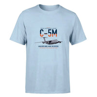 Thumbnail for C-5M Super Galaxy design on light blue double-side t-shirt, single-side print