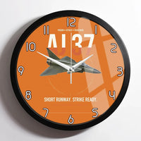 Thumbnail for Saab AJ 37 Viggen design on orange framed wall clock