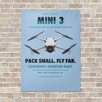 Thumbnail for DJI Mini 3 vertical canvas print - no frame - light blue background