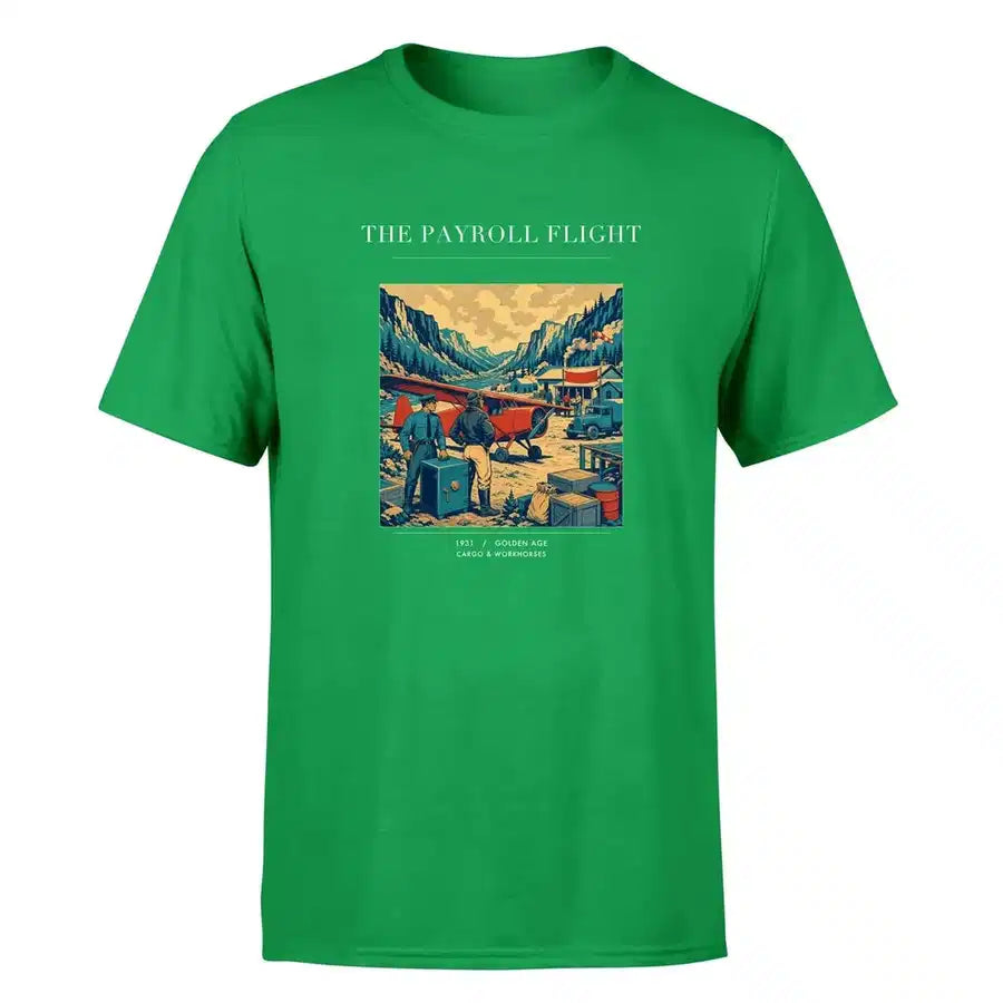 VINTAGE G4413 - The Payroll Flight - Premium T-Shirt design on green premium t shirt