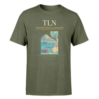 Thumbnail for Toulon-Hyères Airport (TLN) T-Shirt single-side front print in Green Army | toulon-hyères-airport-tln-double-side-t-shirt