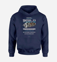 Thumbnail for TPE331-12 design on navy blue hoodie single side