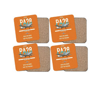 Thumbnail for Piper PA-28 Cherokee design on orange 4 pieces set coaster